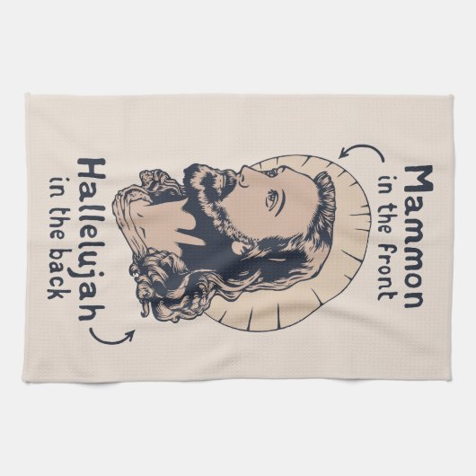 Jesus Mullet Theedoek (Horizontaal)