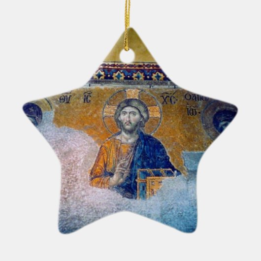 jesus mural ster keramisch ornament (Voorkant)