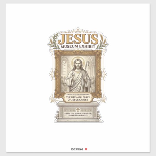 Jesus Museum Tentoonstelling Jezus Museum Tentoons Sticker (Vel)