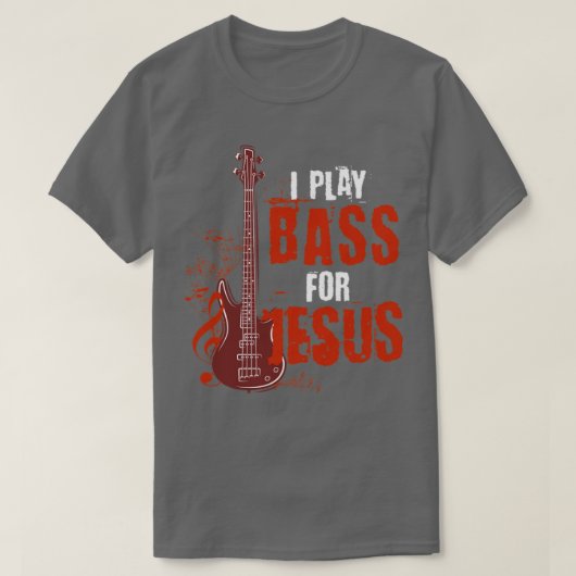 Jesus Music Gift Bassibass Guitar T-shirt (Design voorkant)