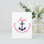 Jesus My Anchor Briefkaart (Staand voorkant)