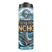 Jesus My Anchor Stormy Zeeen Thermosbeker (Voorkant)