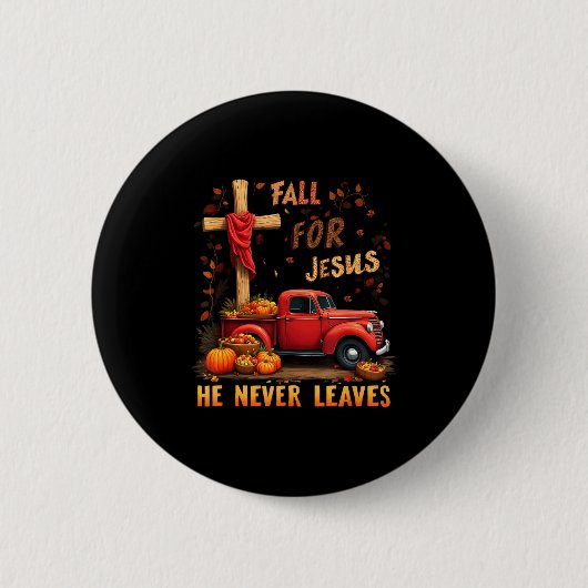 Jesus My Favourite Season Fall Christian Thanksgiv Ronde Button 5,7 Cm (Voorkant)