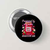 Jesus My Jam Strawberry Coquette Nk Preserved God’ Ronde Button 5,7 Cm (Voorkant /achterkant)