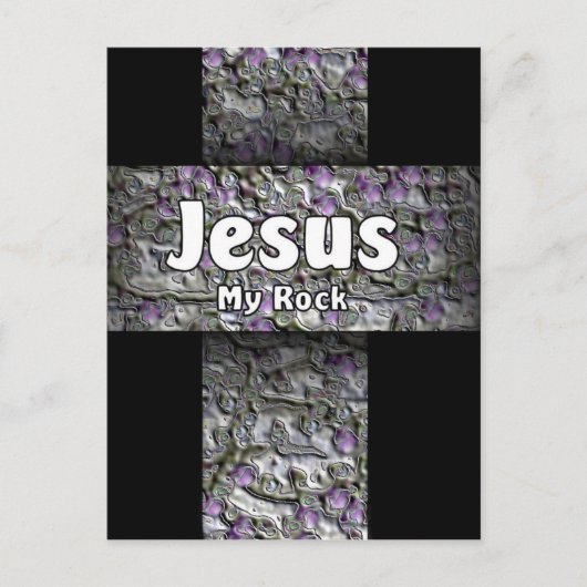 Jesus My Rock Briefkaart (Voorkant)