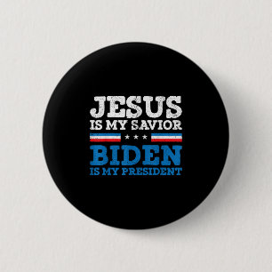 Jesus My Savior Joe Biden Mijn President 2020 Elec Ronde Button 5,7 Cm