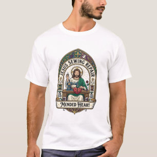 Jesus Naai Herstel Hersteld Hart Jesus Naai Herste T-shirt