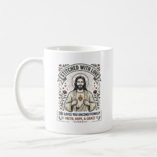 Jesus Naait Shirt Christelijk Grafisch_1 Koffiemok