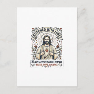 Jesus Naait Shirt Christelijke Grafiek_1 Briefkaart