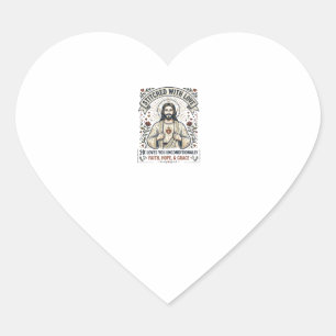 Jesus Naait Shirt Christelijke Grafiek_1 Hart Sticker