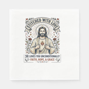 Jesus Naait Shirt Christelijke Grafiek_1 Servet