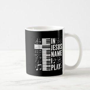 Jesus Naam Speel Piano Toetsenbord Christelijke Aa Koffiemok