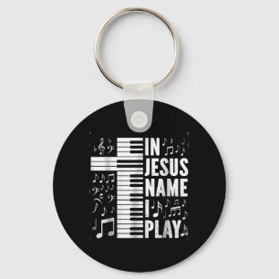 Jesus Naam Speel Piano Toetsenbord Christelijke Aa Sleutelhanger