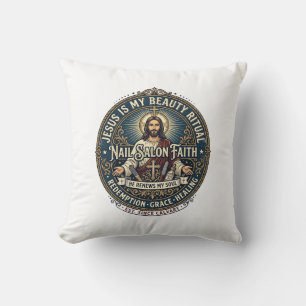 Jesus Nagel Tech Nagel Artiest T-shirt Inspirerend Kussen