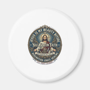 Jesus Nagel Tech Nagel Artiest T-shirt Inspirerend Magneet