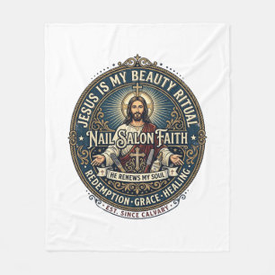 Jesus Nagel Tech Nagel Kunstenaar T-shirt Inspirer Fleece Deken