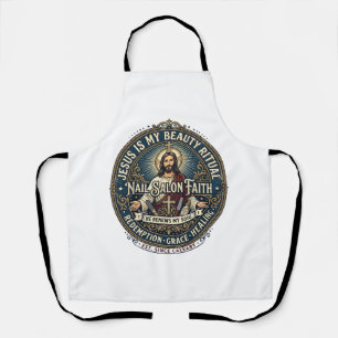 Jesus Nagel Tech Nagel Kunstenaar T-shirt Inspirer Schort