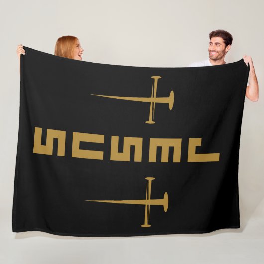 Jesus Nail Cross Christelijk Faith for Believers Fleece Deken (In situ)