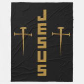 Jesus Nail Cross Christelijk Faith for Believers Fleece Deken (Voorkant)