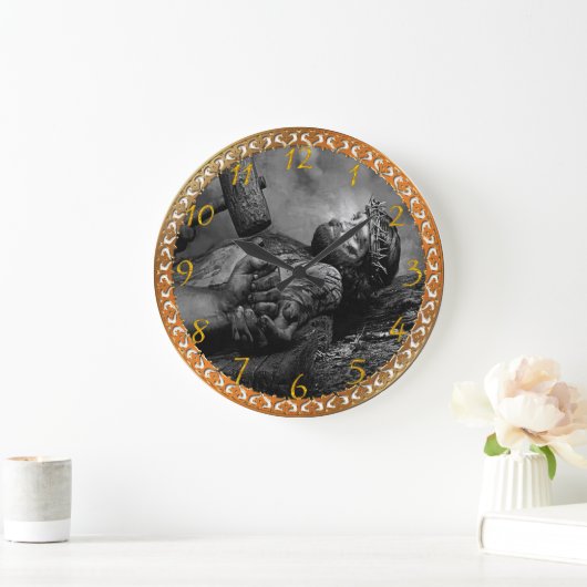 Jesus Nailed Large Clock Grote Klok (Huis)
