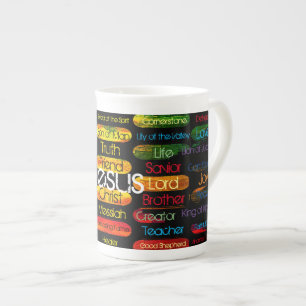 Jesus Namen Multi-kleur Reuzen Koffiemok Porselein Kop