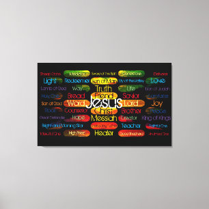 Jesus Names and Attributes Canvas Afdruk