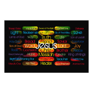 Jesus Names and Attributes Foto Afdruk