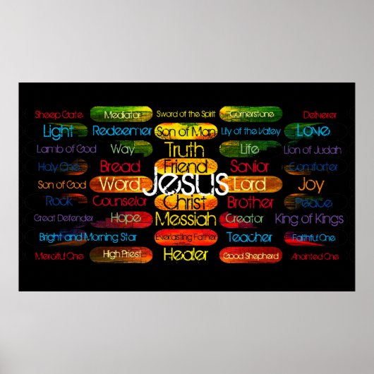 Jesus Names and Attributes Poster (Voorkant)