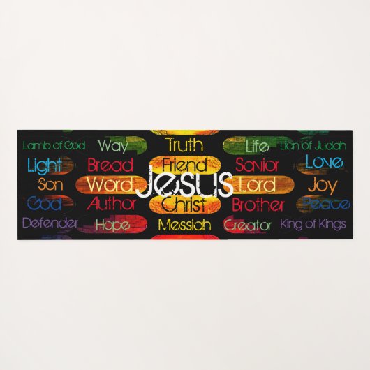 Jesus Names and Attributes Yoga Mat (Achterkant (horizontaal))