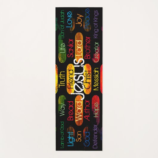 Jesus Names and Attributes Yoga Mat (Voorkant)
