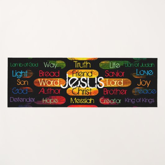 Jesus Names and Attributes Yogamat (Voorkant (horizontaal))