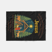 Jesus Nativity Christian Christmas Bible Pjs Toddl Fleece Deken (Voorkant (Horizontaal))