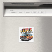 Jesus neemt het stuur Vintage Muscle Car Magneet (Insitu (Vaatwasser))