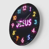 Jesus Neon Splatter Glow Grote Klok (Hoek)