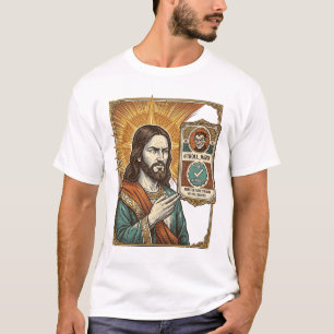Jesus Nep-verificatie Vinkje Schandaal Troll Socia T-shirt