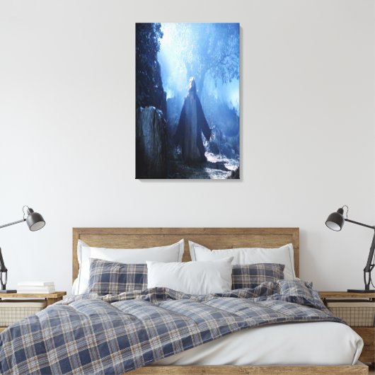 Jesus Night Wrapped Canvas Afdruk (Insitu (Slaapkamer))