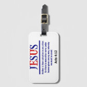 Jesus No Andere naam Bagagelabel (Voorkant (verticaal))
