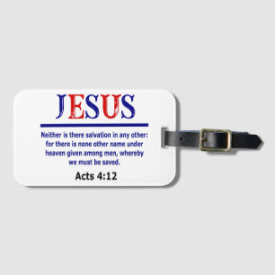 Jesus No Andere naam Bagagelabel
