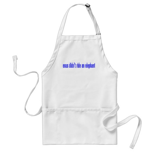 Jesus No Ride Elephant Bumper Standaard Schort (Voorkant)