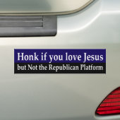 Jesus not Republican Bumpersticker (Op auto)