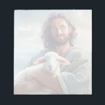 Jesus  notitieblok<br><div class="desc">This notepad is shown with an art print of Jesus. 
This is shown in an opaque print so you can write on it.
Customize this item or buy as is.




Licensed Image</div>