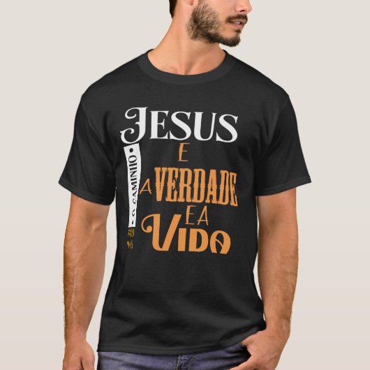 Jesus o caminho verda de vida joão 14 6 cristão t-shirt (Voorkant)