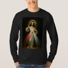 Jesus of the Divine Mercy Men's Long Sleeve Tee T-shirt