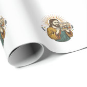 Jesus ogen gesloten getagde groepsfoto onflatteus cadeaupapier (Rol Hoek)