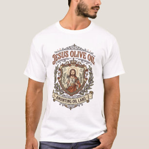 Jesus Olijfolie Zalfolie Label Jezus Olijfolie T-shirt