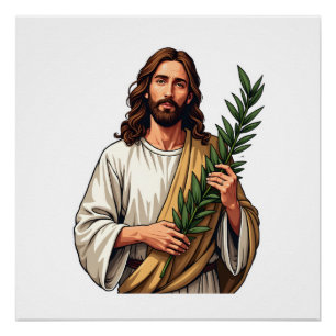 Jesus Olijftak Vintage Gegraveerd T-shirt 2 Perfect Poster