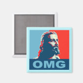 Jesus OMG magneet vierkant (Voorkant / Achterkant)