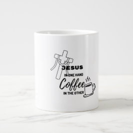 Jesus on one hand, Coffee on the other Grote Koffiekop