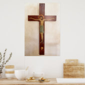 Jesus On The Cross Art Poster (Keuken)