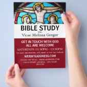 Jesus on the Cross, Christian Bible Class Advert Flyer (Hand)